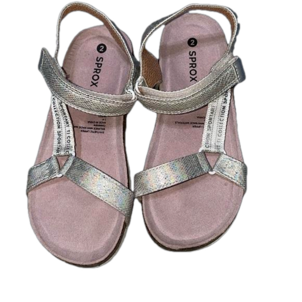 Sprox Girls Iridescent Pink Sandals Size 2